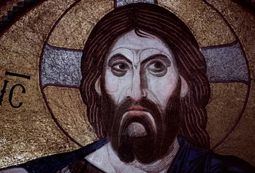 Christus Pantokrator, Mosaik im Kloster Daphni oder Dafni (UNESCO-Welterbeliste)