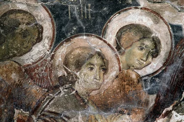 Fresken in der Kirche Metamorphosis tou Sotiros, Kefali, Kreta, Griechenland