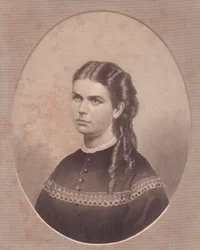 Porträt von Ada Kinsman (1845-1871), Frau von Reverend Edward Archibald Wanless, Gravur von FE Jones, um 1870