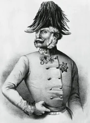 Porträt von Ferencz Gyulai (1798-1868), österreichisch-ungarischer General und Politiker, Gravur