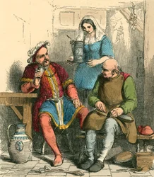 Der König trinkt mit dem Schuster