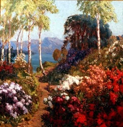 Ein Garten am Hang in Westmoreland