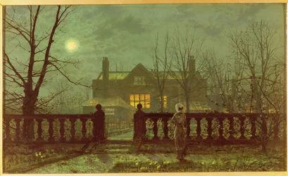 Dame in einem Garten bei Mondschein, 1892
