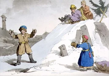 Kinder gehen einen Eisberg hinunter, Platte 38 aus Band II von 