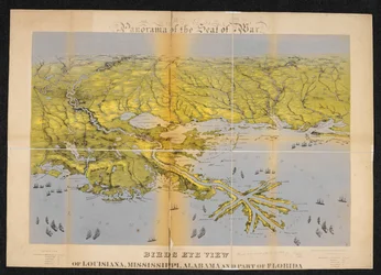 Vogelperspektive von Louisiana, Mississippi, Alabama und einem Teil von Florida