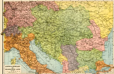 Österreich-Ungarn und Nachbarländer - Karte, 1920