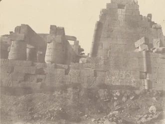 Karnak, Hypostylhalle, Nordwand, Außenseite, Nr. 1 bis