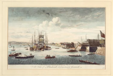 Ein Blick auf Blackwall in Richtung Greenwich