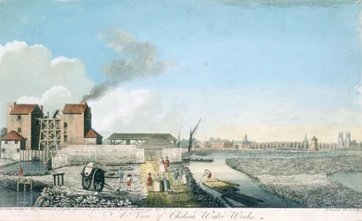 Ein Blick auf die Chelsea Water Works, 1750