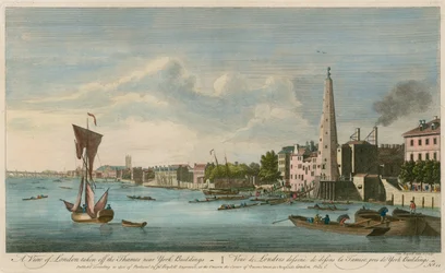 Ansicht von London von der Themse bei den York Buildings