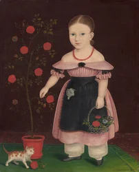 Kleines Mädchen in Lavendel, um 1840