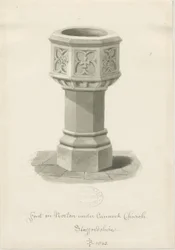 Taufbecken in Norton Canes Kirche (1843)