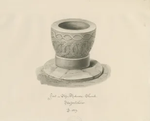Taufbecken in der Pipe Ridware Kirche