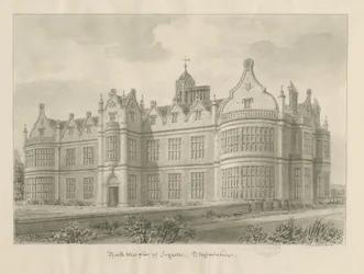 Ingestre Hall: Sepia-Zeichnung