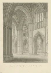Innenraum der Lichfield Kathedrale - Kreuzung vom Nordquerschiff