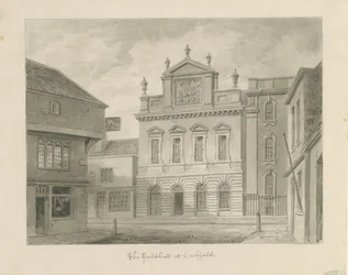 Lichfield - Rathaus: Sepiazeichnung