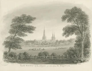 Lichfield Kathedrale - Nordwestansicht (fern)