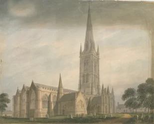 Lincolnshire - Grantham Kirche, 1811