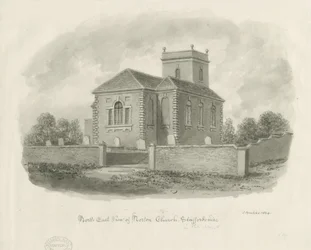 Kirche von Norton-in-the-Moors: Sepia-Lavierung