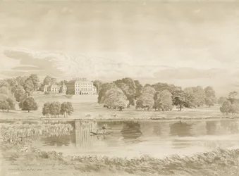 Patshull House: Sepia-Waschzeichnung, 26. August 1820