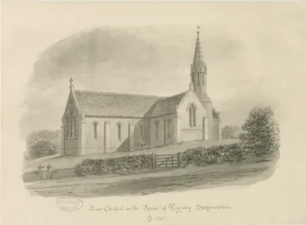 Rugeley - Brereton Kapelle: [St. Michaels Kirche, Brereton] Sepiazeichnung, 1841