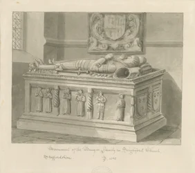 Seighford Kirche - Grab von William und Mercy Bowyer