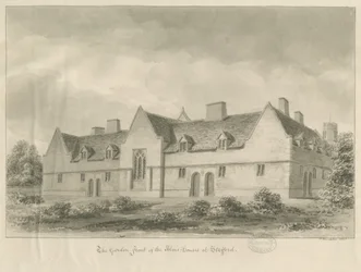 Stafford - Almosenhäuser: Sepiazeichnung, 1841