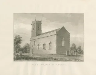 Warslow Church: Sepia-Zeichnung