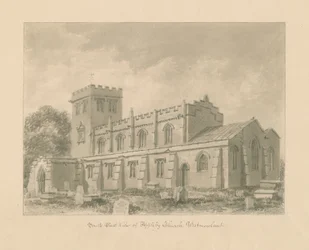 Westmorland - Appleby Kirche: Sepia-Zeichnung, 1800
