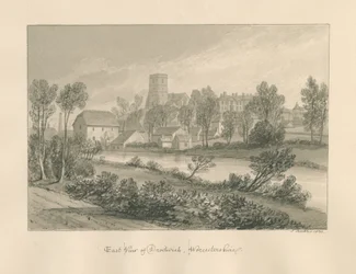 Worcestershire - Droitwich - Ostansicht der Stadt, 1833