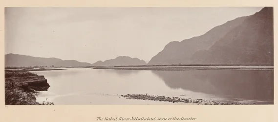 Der Kabul-Fluss, Jellallabad, Schauplatz der Katastrophe, 1879