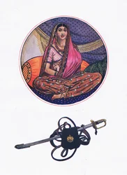 Lalila an den Ferengi-Liebhaber, Illustration aus The Garden of Kama (and other lyrics from India), 1920