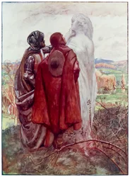 Lots Frau aus The Pilgrims Progress From This World, To That Which Is To Come von John Bunyan (1628-1688) Illustration von Byam Shaw (1872-1919)