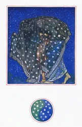 Träumerei: Zamur-u-Din: Seit tausend Jahren unter tausend Himmeln hat die Nacht die Menschen hierher gebracht, Illustration aus The Garden of Kama (and other lyrics from India), 1920