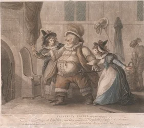 Falstaffs Flucht - "Die lustigen Weiber von Windsor," Akt IV, Szene II