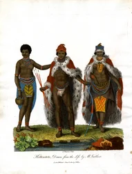 Hottentotten, nach dem Leben gezeichnet von M. Vaillant