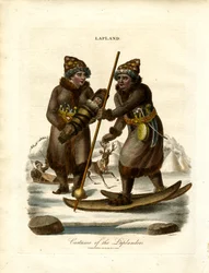 Traditionelle Tracht der Lappen