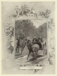 H R H Prinz Christian reitet mit seinen Töchtern im Windsor Park