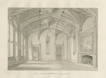 Innenraum der Blithfield Hall (1823)