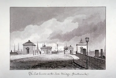 Mautstellen auf der Southwark Bridge, London, 1827