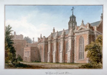 Ansicht der Halle im Lambeth Palace, London, 1831