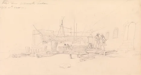 Zeichnung des Rundturms, Hafen von Portsmouth