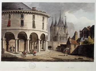 Der Tempel von Paris - Lithographie, Anfang 19. Jahrhundert