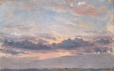 Eine Wolkenstudie, Sonnenuntergang