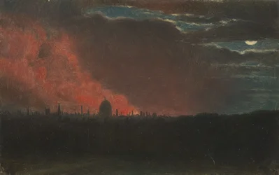 Feuer in London, gesehen von Hampstead