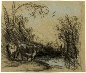 Landschaft mit Kühen