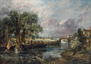 Blick auf den Stour bei Dedham, Vollskizze, um 1821-22