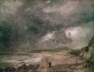 Die Bucht von Weymouth mit aufziehendem Sturm