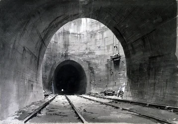 Großer Lüftungsschacht, Kilsby Tunnel, Northamptonshire, 1837-38