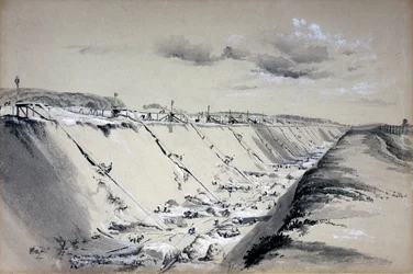 Pferdeläufe bei Tring Cutting, Hertfordshire, 19. Juni 1837
